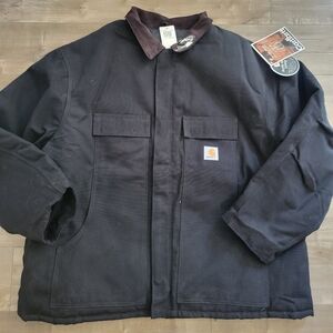 NEW Carhartt C03 BLK Arctic Wear Traditional Coat‎ 56 Quilt Lined Black